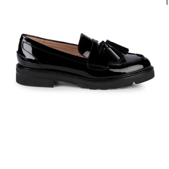 Stuart Weitzman Adrina Tassel Patent Leather Loafers - Picture 2 of 13